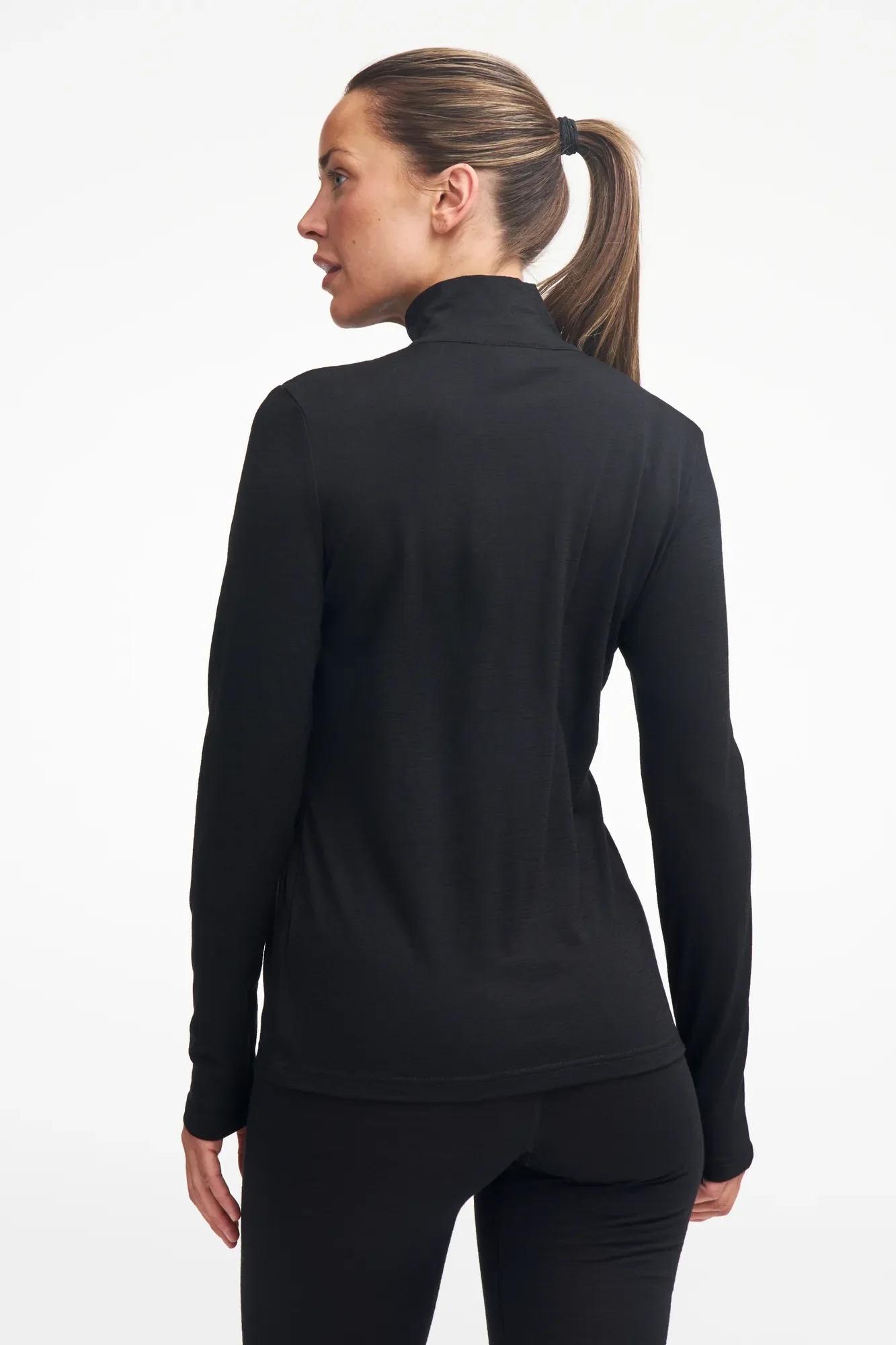 UNDERWOOL STELLA HALF ZIP, 100% EXTRA FINE MERINOULL — ROYAL CHERRY - Image 3