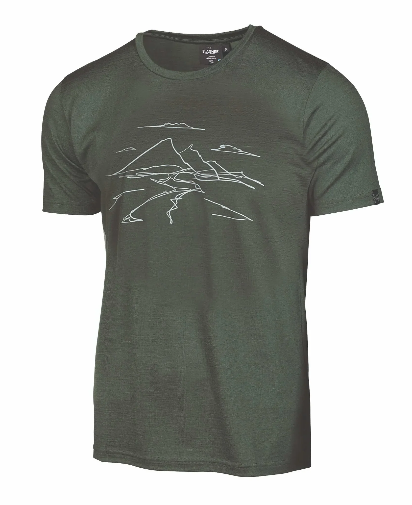 UW CEASAR MOUNTAIN, 100% EXTRA FINE MERINOULL — RIFLE GREEN - Image 4