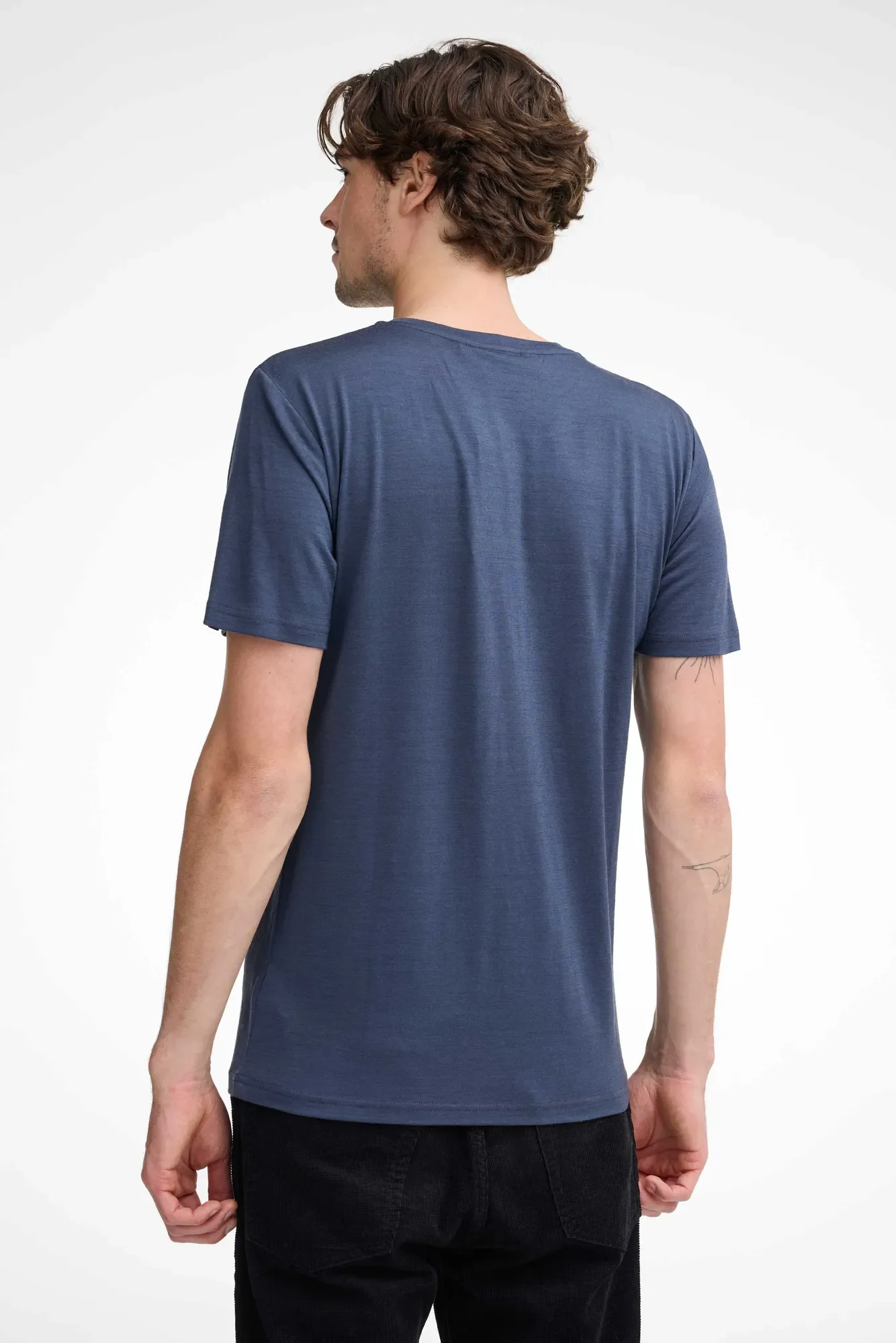 UW CEASAR SUNSET, 100% EXTRA FIN MERINO ULL — STEELBLUE - Image 2