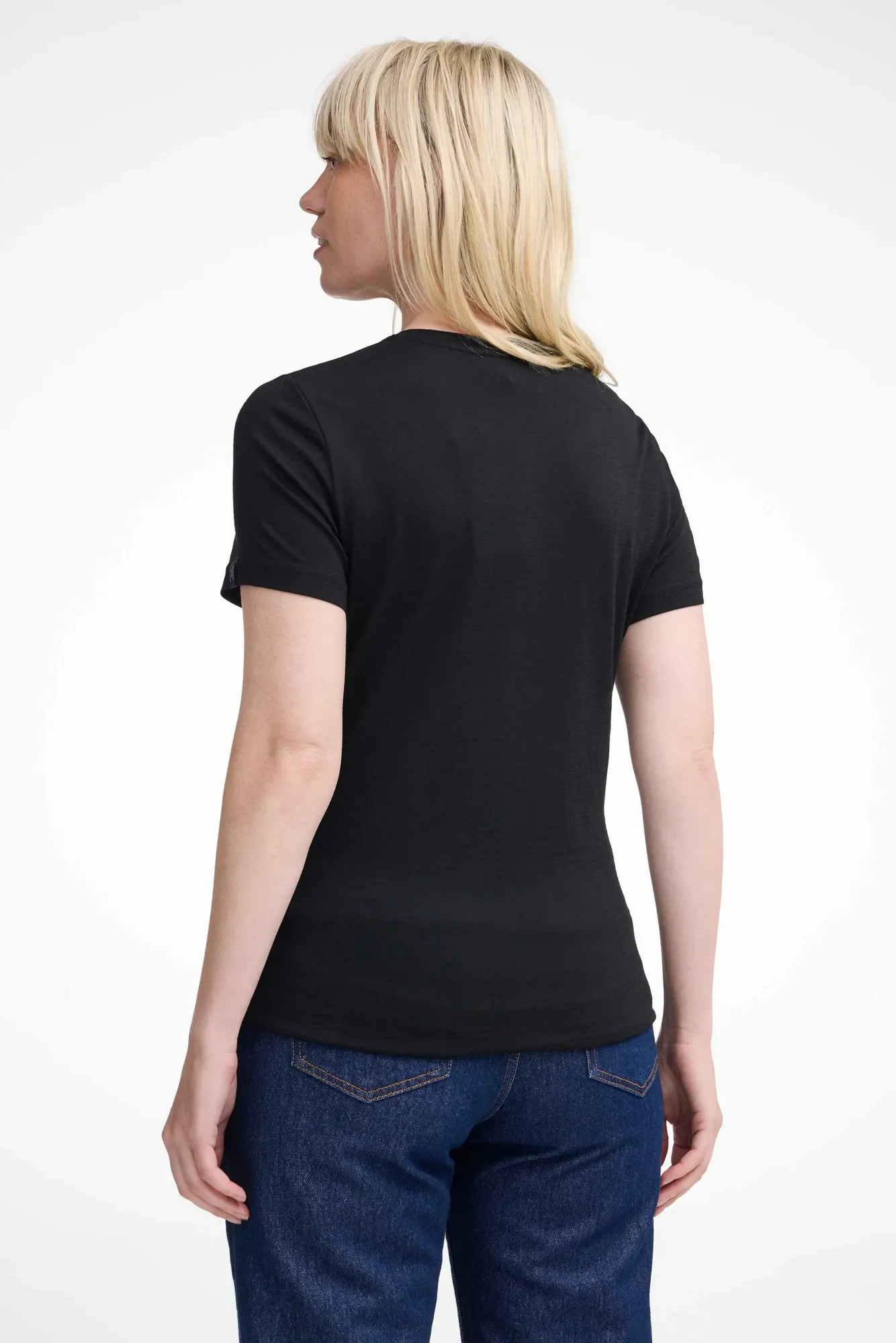 UW CILLA OUTDOOR, 100% EXTRA FIN MERINO ULL — BLACK - Image 2