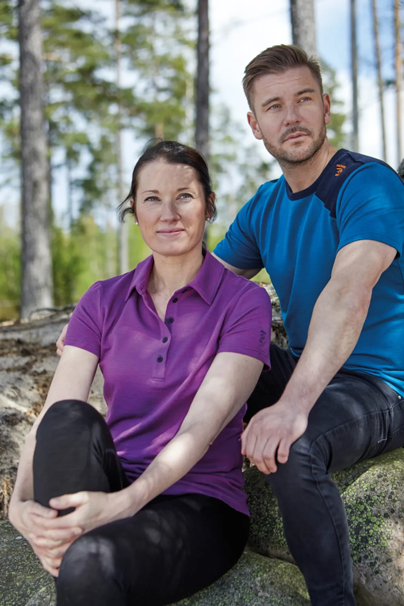 UW EVIN POLOSHIRT — PURPLE - Image 2