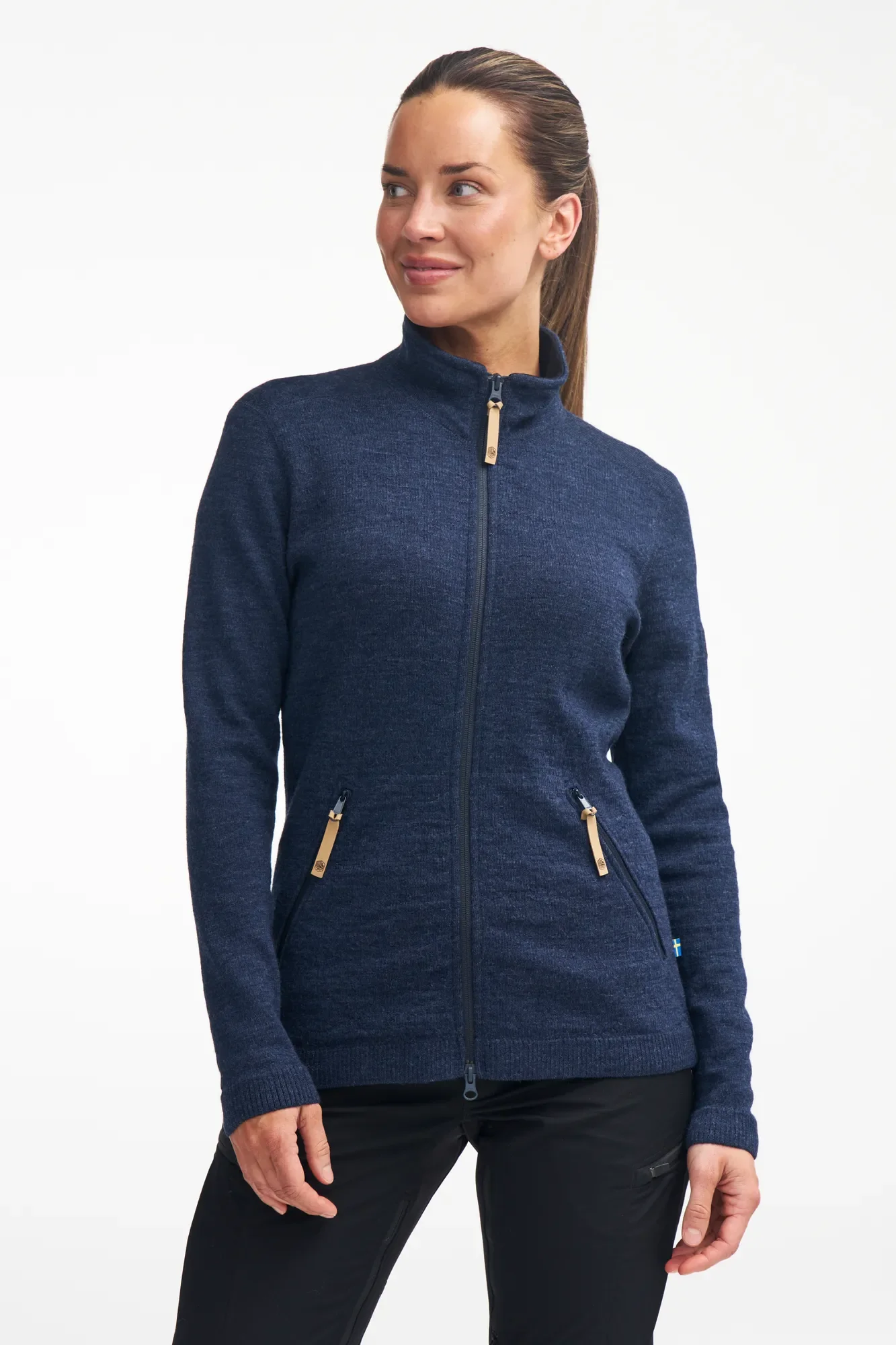 VANJA FULL ZIP, 69% ULL — BLACK - Image 2