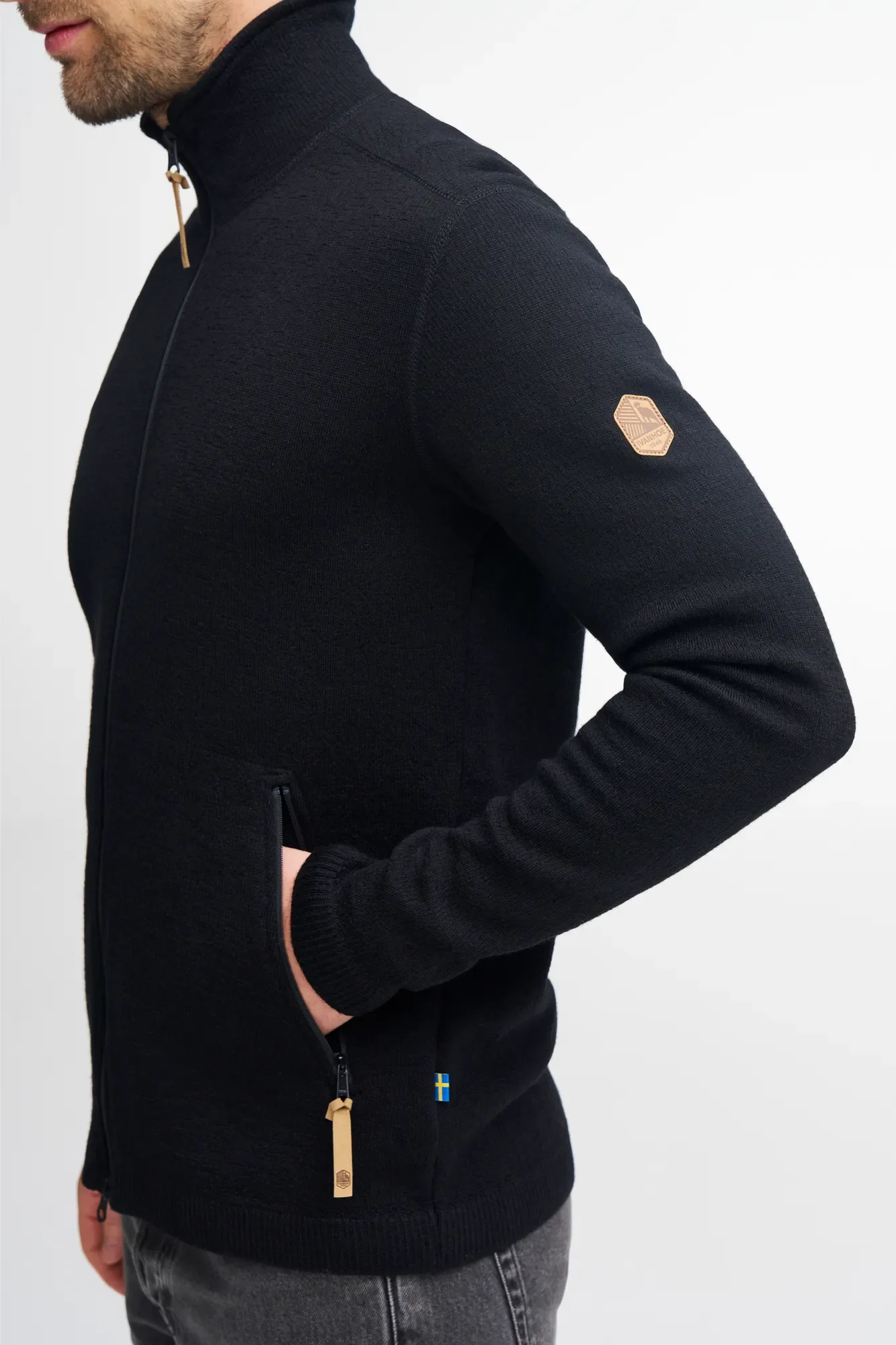 VOLMAR FULL ZIP, 69% ULL — GREY - Image 4