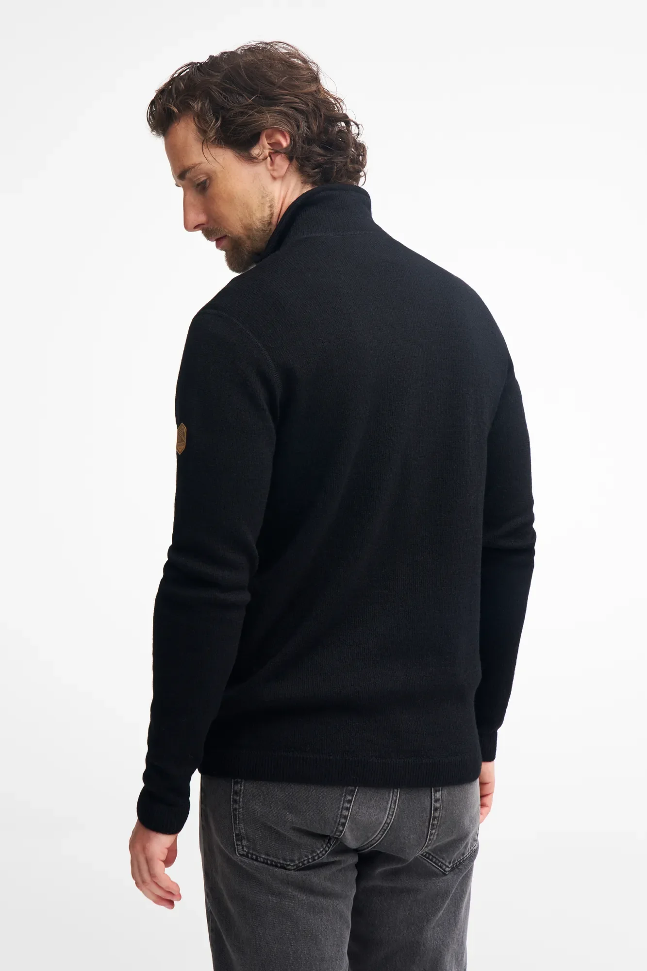 VOLMAR FULL ZIP, 69% ULL — LIGHT NAVY - Image 3