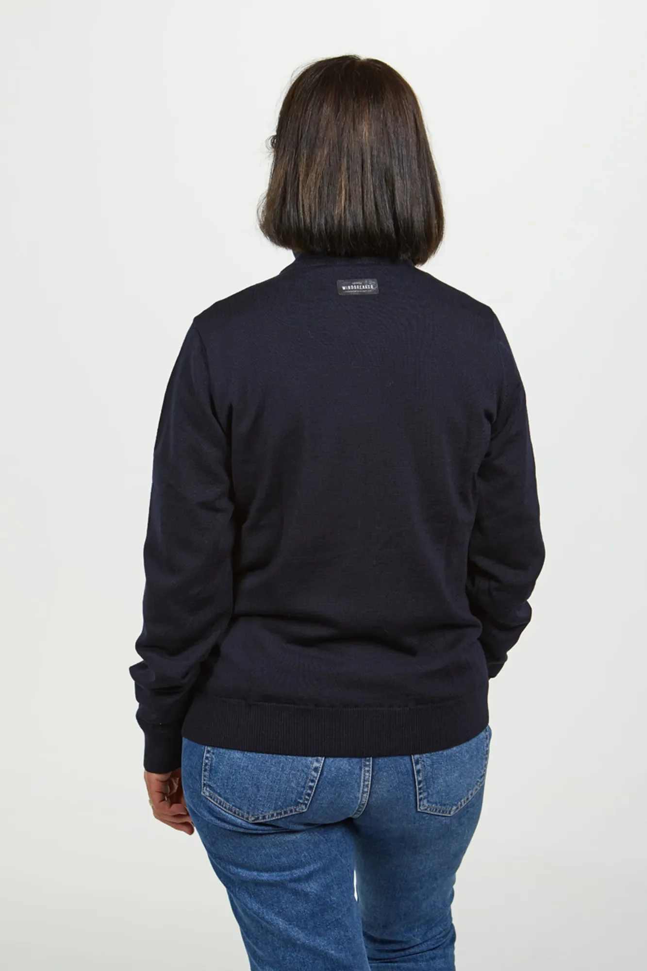 YORK FULL ZIP WINDBREAKER, 100% EXTRA FINE MERINOULL  — GRAPHITE MARL - Image 5