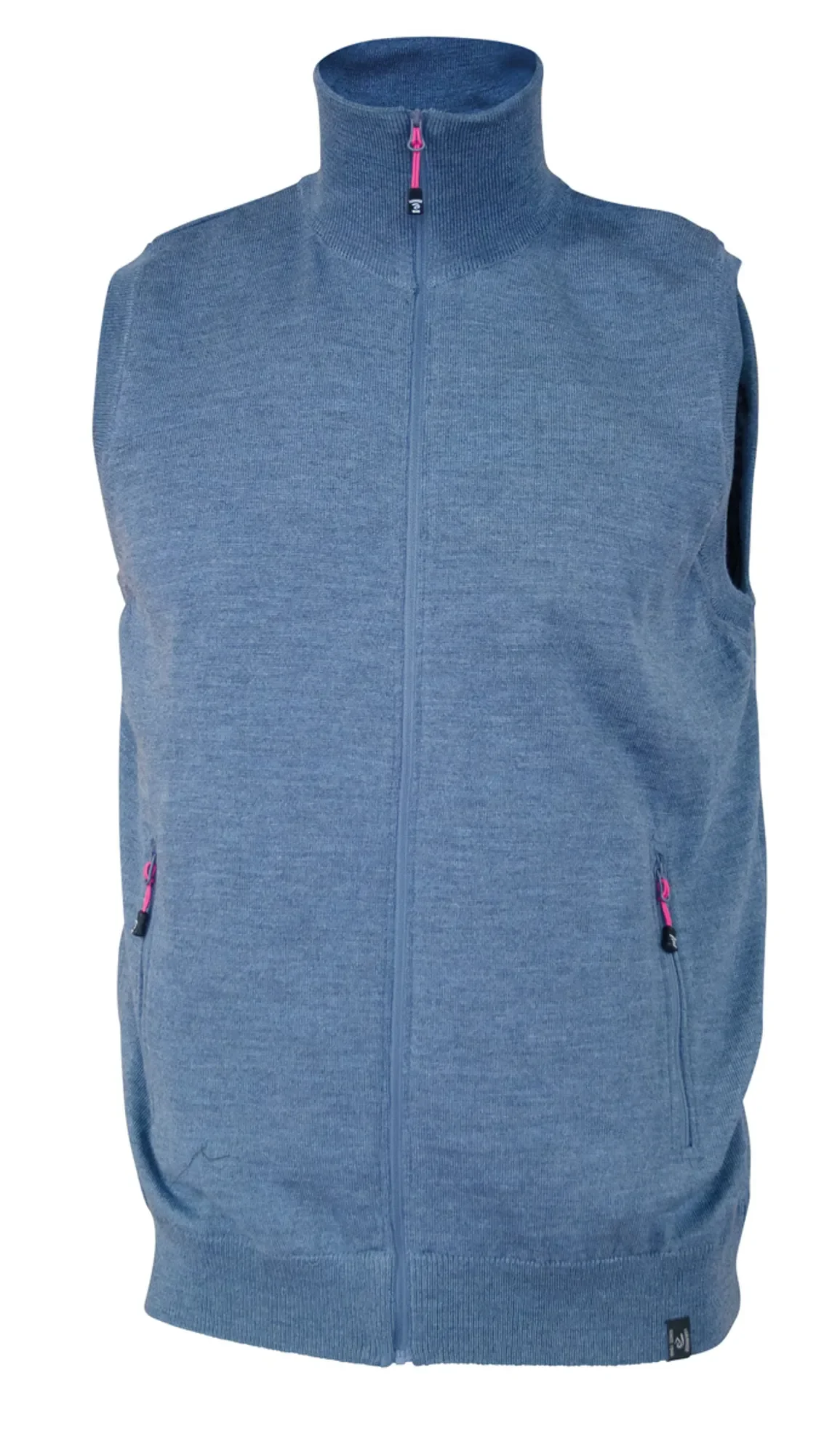 YORK VEST WINDBREAKER , 100% EXTRA FINE MERINOULL  — DENIM - Image 2